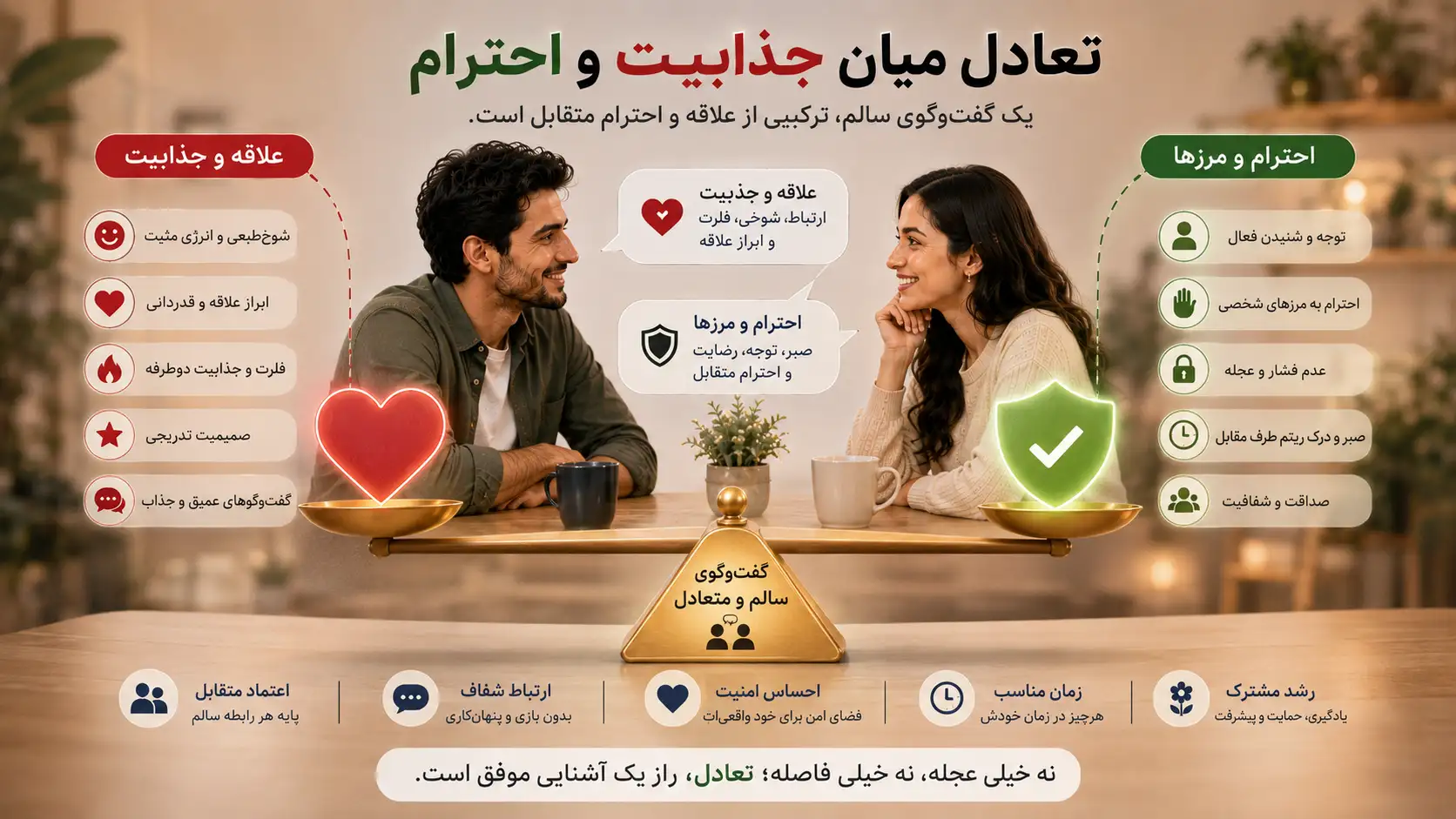 تعادل میان جذابیت و احترام در دوستیابی آنلاین